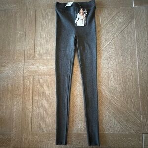 NAKED WARDROBE RIBBED GREY LEGGINGS SIZE S   NWT